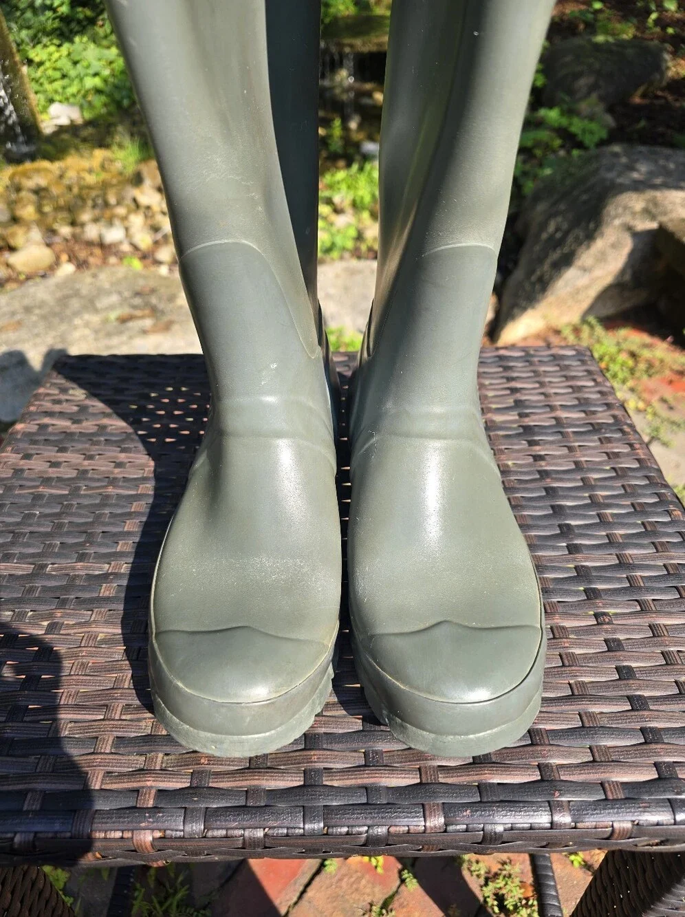 Hunter Women's  Grey Tall Rain Boots Size 7